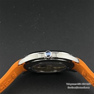 3KF A330SC Aquanaut 5167 40mm Black Dial Orange Rubber Strap - Image 7