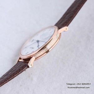 MKSF MY9015 Classique5177-12 38mm RG White Dial Brown Leather Strap - Image 4
