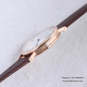 MKSF MY9015 Classique5177-15 38mm RG White Dial Brown Leather Strap - Image 6
