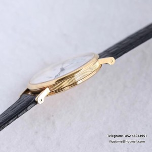 MKSF MY9015 Classique5177-29 38mm YG White Dial Black Leather Strap - Image 4