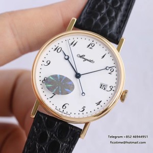 MKSF MY9015 Classique5177-29 38mm YG White Dial Black Leather Strap - Image 7