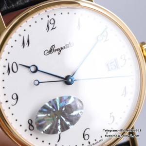 MKSF MY9015 Classique5177-29 38mm YG White Dial Black Leather Strap - Image 8