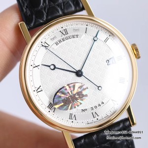 MKSF MY9015 Classique5177-12 38mm YG White Dial Black Leather Strap - Image 3