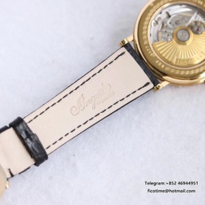 MKSF MY9015 Classique5177-12 38mm YG White Dial Black Leather Strap - Image 7