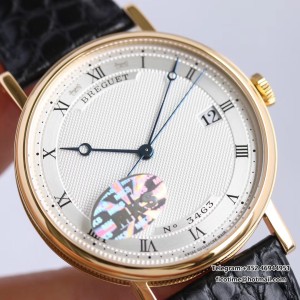 MKSF MY9015 Classique5177-15 38mm YG White Dial Black Leather Strap - Image 7