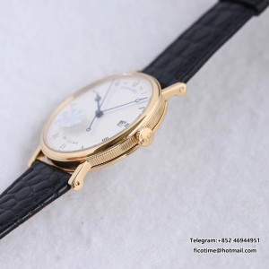 MKSF MY9015 Classique5177-15 38mm YG White Dial Black Leather Strap - Image 8