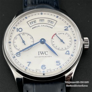 ZF A52850 IWC Portugieser 44mm IW503501 White Dial Blue Leather Strap - Image 9