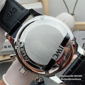 ZF A7750 IWC Portugieser Chrono 41mm IW371609 Black Dial Black Leather Strap - Image 3