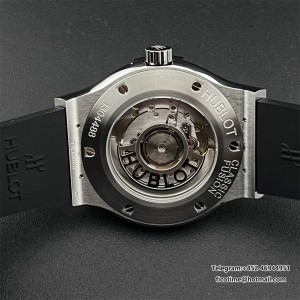 JJ+F A1110 Classic Fusion 42mm Black Dial Black Rubber Strap - Image 6