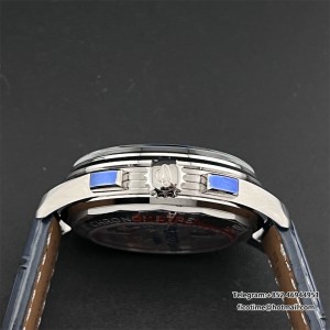 BLSF A7750 Breitling Chrono 42mm PREMIER B01 Blue Dial Blue Leather Strap - Image 6