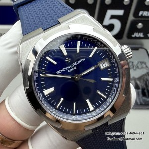 8F A5100 Overseas 4500V 41mm Blue Dial Blue Rubber Strap - Image 4