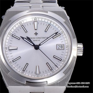 8F A5100 Overseas 4500V 41mm White Dial SS Bracelet - Image 6