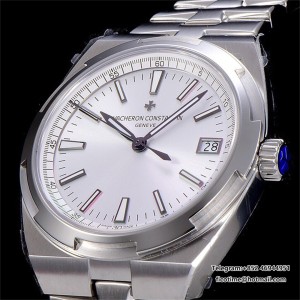 8F A5100 Overseas 4500V 41mm White Dial SS Bracelet - Image 7