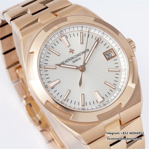 8F A5100 Overseas 4500V 41mm RG White Dial RG Bracelet - Image 3