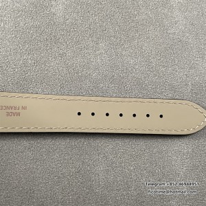 F1F Quartz Santos Dumont 43.5x31.4mm White Dial Black Leather Strap - Image 4