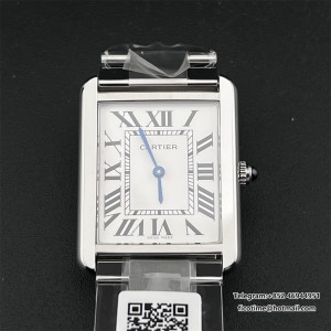 AF Quartz Tank Solo 27.4mm White Dial SS Bracelet Large - Image 3