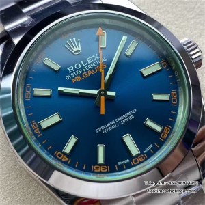 VSF Milgauss 116400GV 904L 40mm Blue Dial Green Crystal VS3131 - Image 4
