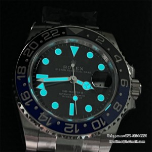VSF DD3285 GMT Master II 126710 batman 40mm Oyster Bracelet SS/SS Black Dial - Image 9