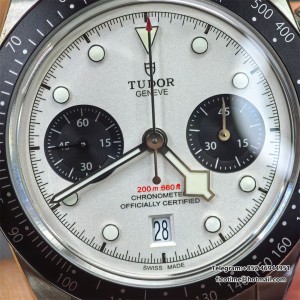 ZF DD7750 Tudor Black Bay Chrono 316L 41mm SS Bracelet White Dial - Image 5