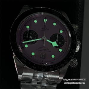 ZF DD7750 Tudor Black Bay Chrono 316L 41mm SS Bracelet Pink Dial - Image 9