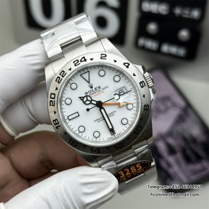 Explorer II 42mm 226570 904L SS QF 1:1 Best Edition White Dial on Bracelet SH3285 - Image 5