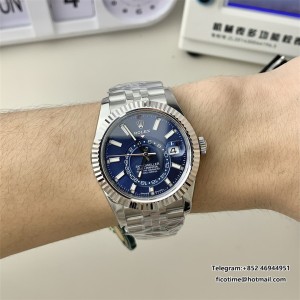 Sky-Dweller 326934 904L SS ZF Blue Dial on SS Jubilee Bracelet A2824 - Image 5