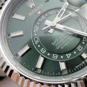 Sky-Dweller 326934 904L SS ZF Green Dial on SS Jubilee Bracelet A2824 - Image 8