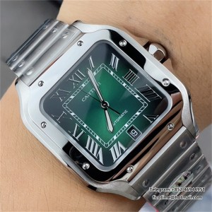 Santos de Cartier XL SS BVF 40MM Green Dial SS Bracelet A9015 - Image 2
