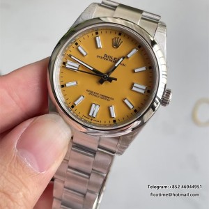 Oyster Perpetual 124300 41mm VSF 1:1 Best Edition 904L Steel Yellow Dial DD3230 - Image 3