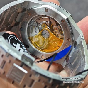 Royal Oak 37mm 15450 SS ZF 1:1 Best Edition Blue Textured Dial on SS Bracelet SA3120 Super Clone - Image 7