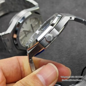 Royal Oak 37mm 15450 SS ZF 1:1 Best Edition Blue Textured Dial on SS Bracelet SA3120 Super Clone - Image 8