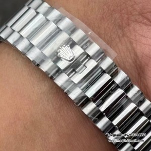 DayDate 40 228239 VSF 1:1 Best Edition White Roman Dial on President Bracelet VS3255 V2(Gain Weight) - Image 4