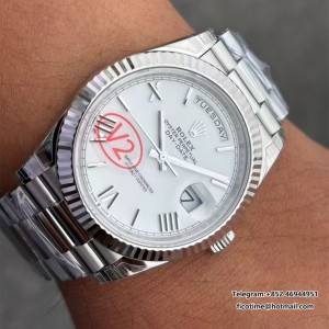 DayDate 40 228239 VSF 1:1 Best Edition White Roman Dial on President Bracelet VS3255 V2(Gain Weight) - Image 5