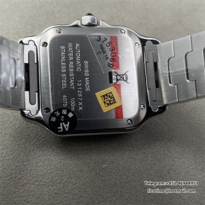 AF Santos De Cartier Medium MY9015 35mm White Dial SS Bracelet - Image 8