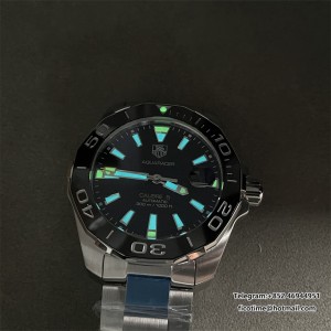 Aquaracer 41mm OF 1:1 Best Edition Black Dial Yellow Hand on SS Bracelet SW200 - Image 9