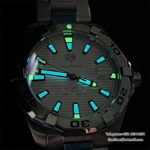 Aquaracer Calibre 5 43mm OF 1:1 Best Edition White Dial SS Bezel on SS Bracelet SW200 - Image 9
