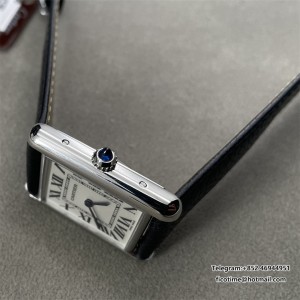 F1F Tank Must 33.7*25.5 White Dial Black Leather Strap Swiss Quartz - Image 9