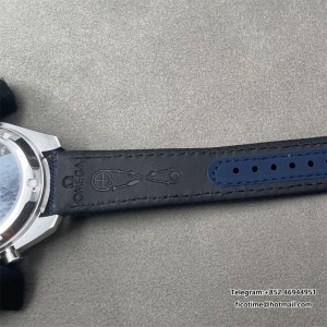 Speedmaster Professional Snoopy SS SMF 1:1 Best Edition Silver Dial Blue Marker On Blue Nylon Strap A3861(Free SS Bracelet) - Image 4