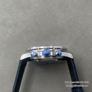 Speedmaster Professional Snoopy SS SMF 1:1 Best Edition Silver Dial Blue Marker On Blue Nylon Strap A3861(Free SS Bracelet) - Image 7