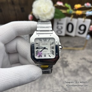 AF Santos 40mm XL White Dial MY9015 SS Bracelet - Image 8