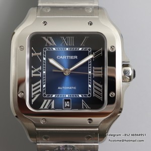 AF Santos 40mm XL Blue Dial MY9015 SS Bracelet - Image 8