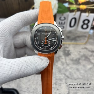 Aquanaut 5968 SS P1F Best Edition Gray Dial On Orange Rubber Strap A520 - Image 3