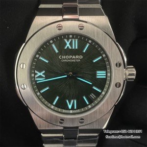 Chopard Alpine Eagle 41mm Lucent Steel Pine Green Sunburst Stick Dial on SS Bracelet A2824 - Image 9