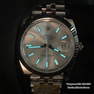 DateJust 41mm 126334 904 SS ARF 1:1 Best Edition Silver Dial Sticks Markers on Jubilee Bracelet DD3235 - Image 9