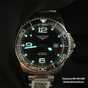 HydroConquest Mens 41mm SS/SS Black AF A2824 - Image 9