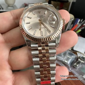 DateJust 126331 41 904L SS/RG VSF 1:1 Best Edition champagne Stick Dial on Jubilee Bracelet DD3235 - Image 4