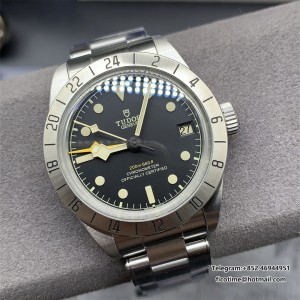 Black Bay M79470 GMT SS ZF 1:1 Best Edition Black Dial On SS Bracelet Super Clone 3186 - Image 6