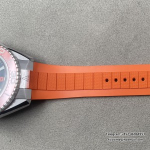 Planet Ocean 600M Orange Ceramic Black Dial on Orange Rubber VS+F A8800 - Image 3