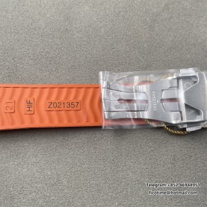 Planet Ocean 600M Orange Ceramic Black Dial on Orange Rubber VS+F A8800 - Image 5