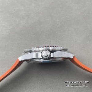 Planet Ocean 600M Orange Ceramic Black Dial on Orange Rubber VS+F A8800 - Image 7